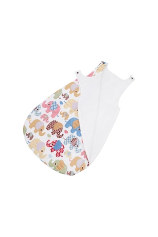 Esma Bebe Uyku Tulumu Bebek Fil Desen/0-12 Ay Beyaz
