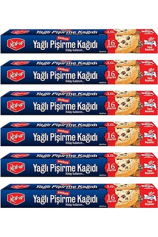 Roll-Up Yağlı Pişirme Kağıdı 6 Paket 16 Yaprak