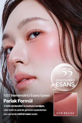 Hafif Yapılı, Ciltle Bütünleşen Parlak Bitişli Likit Allık Muzıgae Mansıon Objet Blush 008 Bruna 65731417