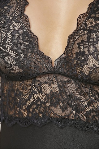 Pierre Cardin 905 Kadın İp Askılı Saten Gecelik-siyah Siyah