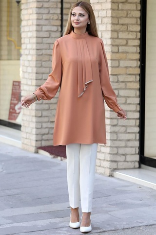 Esilanur Işıl Tesettür Tunik Camel Camel