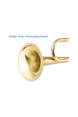 Pirinç C Borazan Çağrı Altın Kaplama Trompet Süvari Boynuzu Ağızlık İle Yeni Başlayanlar İçin Müzik Aleti Okul Bandı Askeri Orkestrası 18.7 İnç