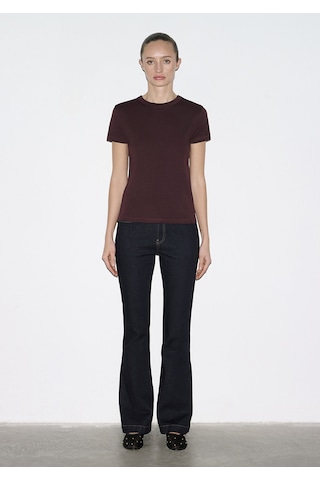 Mavi - Bordo Basic Tişört 1614065-70223 Bordo