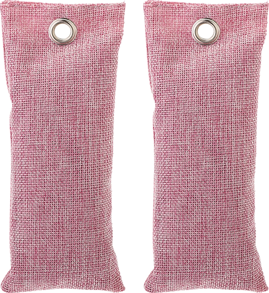Fosenze 75g Aktiv Bambü Kömürü Çanta 2 Adet - Yeni Ev, Araç İçin Formaldehit Ve Koku Giderici, Hava Temizleyici Bs-005 Pembe Pembe