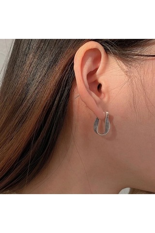 925ayar Gümüş Büküm Sarma Küpe