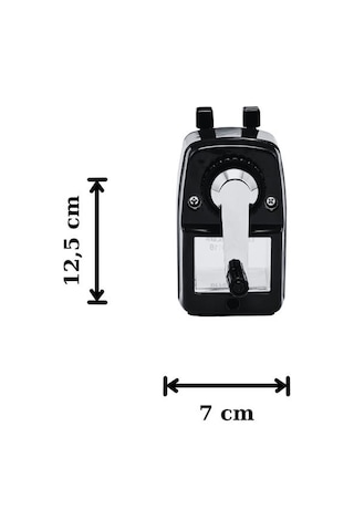 Mas 6732 Masa Tipi Büyük Kollu Kalemtraş - Siyah