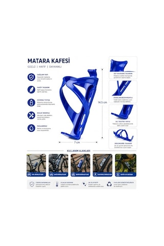 Evrensel Bisiklet Matara Kafesi Hafif Dayanıklı Plastik Su Şişesi Tutucu Yol Dağ Şehir Mtb Bisikletleri İçin Güçlü Tutuşlu Kolay Montajlı Mavi Bisiklet Suluk Taşıyıcı Aparatı Açık Füme - Füme - Kahverengi