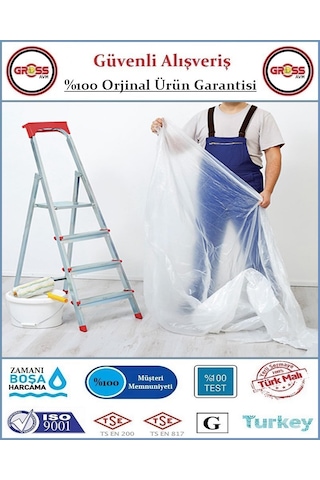Hışır Boya Koruyucu Örtü - Hışır Eşya Koruyucu Naylon - İnce - 50