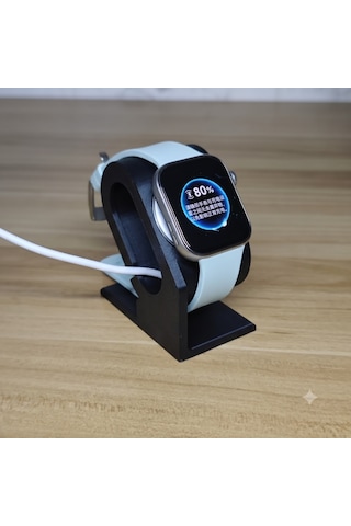 Hw Fit 4 / Fit 4 Pro / Watch 5 Uyumlu Akıllı Saat Masaüstü Şarj Standı & Kablo Tutucu - Siyah