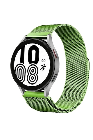 Mey İthalat Samsung Galaxy Watch 4 Metal Mıknatıslı Kordon - Yeşil
