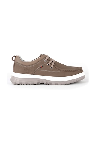 Lbr H1064 Erkek Deri Casual Ayakkabı Khv-gri Kum-beyaz