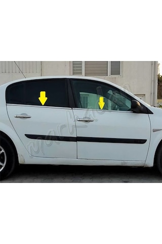 Markadan Renault Megane 2 Sedan Krom Cam Çıtası 2004-2010 4 Parça