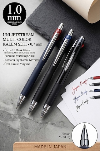 Mavi Jel Uçlu Pilot Kalem 5 Adet Uniball Jetstream Sxn-210 1.0 Mm Basmalı Pilot Kalem Roller Uçlu Likit Mürekkepli
