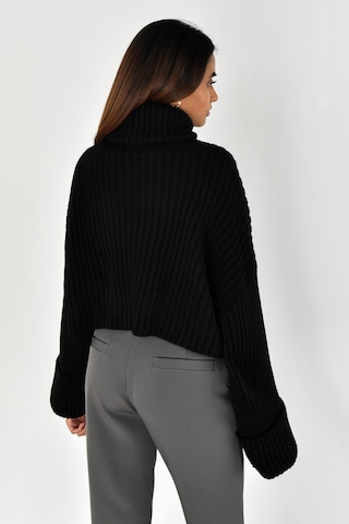 Madmext Mad Girls Siyah Boğazlı Kazak Mg1402 Siyah