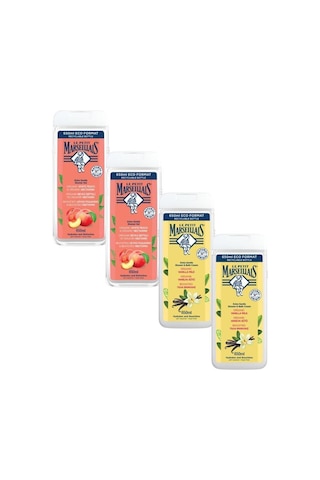 Le Petit Marseiliais Beyaz Şeftali ve Nektari + Vanilya Sütü Duş Jeli 4 x 650 ML