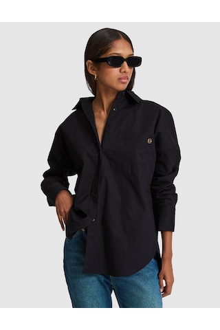 Pierre Cardin Kadın Siyah Gömlek Desenli 50328628-vr046