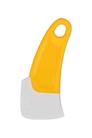Prestigegoods Esnek Kalın Gres Spatula Kazıyıcı, Isıya Dayanıklı Ev Temizlik Aleti, 15x6.5cm, Sarı
