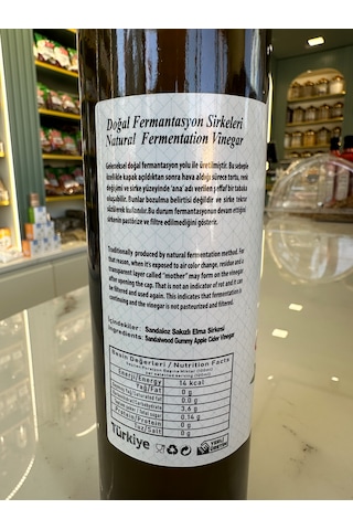 Sazlıca Sandaloz Sakızlı Elma Sirkesi 500 Ml