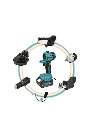 Prohummer Ph191 Multievo 6 Başlıklı Set 58vf Çok Amaçlı Şarjlı Set Takımı 58vf