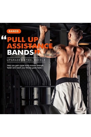 Pazly 5 Adet Abahub Sarı Ayarlanabilir Pull Up Direnç Bantları, Evrensel Uyumlu, Dayanıklı Polyester Kumaş, Üst Vücut Fitness Aksesuarı Sarı