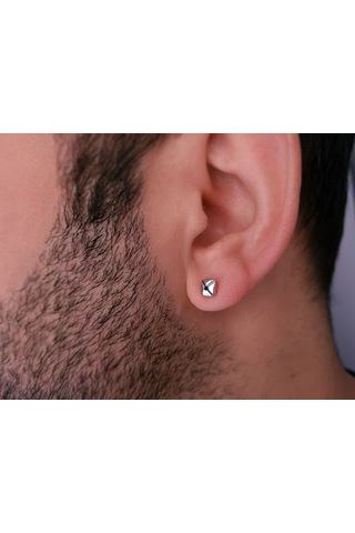 Sirius 0.02 Karat Siyah Pırlanta Tektaş Erkek Küpesi 0841E0001