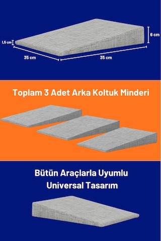 Araç Arka Koltuk Doldurma Ve Dengeleme Minderi Bütün Araba Modelleri İle Uyumludur