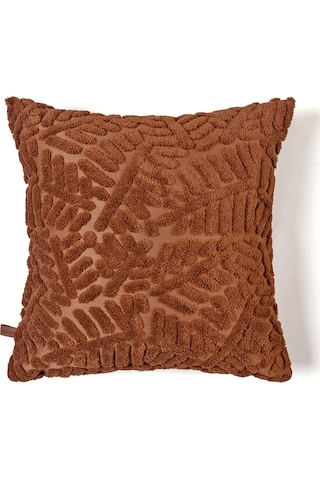 Bohem Özel Tasarım Punch Panç Desen Kare Dekoratif Kırlent Kılıfı 55x55 cm Forest Taba