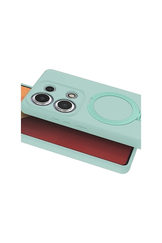 Newface - 303 - Xiaomi Redmi Note 13 Pro 4g Regal Magsafe Standlı Kapak - - Csmo-tex - Su Yeşili Diğer