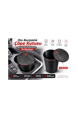 Cupra Araç Çöp Kutusu , Cupra Araç Bardaklık Çöp Kovası , Cupra Araç Bardaklığa Takılan Çöp Kutusu Çok Renkli