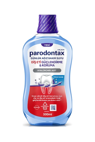Parodontax Diş Eti Güçlendirme ve Koruma Hyalüronik Asitli Ağız Bakım Suyu 500 ML