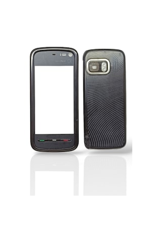 Nokia 5800 Kapak Nokia 5800 Uyumlu Siyah Ön Kapak Arka Kapak Tuş