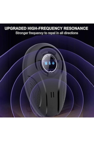 Besthome1 Sessiz Ultrasonik Fare Ve Sinek Kovucu - Bahçe-balkon-garaj İçin Etkili W28 Siyah