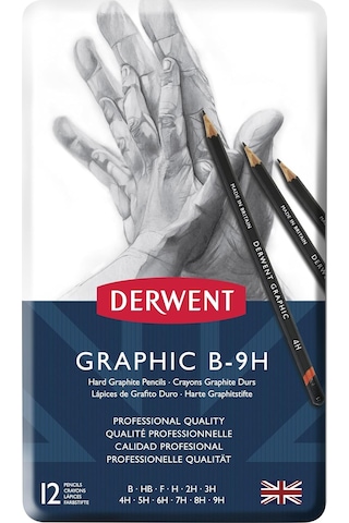 Derwent Graphıc Serisi Dereceli Kalem Seti 6b 4h - 12 Kalem Met Çok Renkli