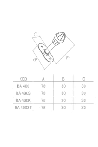Beşel BA400S Sarı 3x7,8 Cm Kapı Tamponu 5 Adet