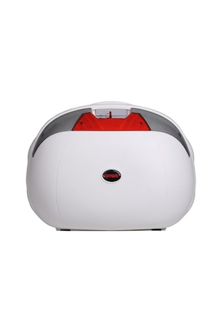Motosiklet Çantası Arka Motosiklet Bagajı Topcase Kuyruk Çantası Kilitlenebilir Universal Cv46 Beyaz Diğer
