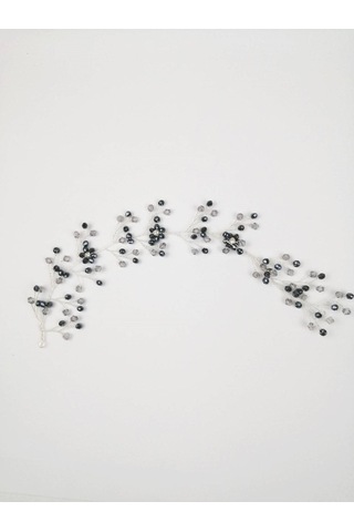 FdayAksesuar Füme Kristal Taşlı Saç Ve Türban Aksesuarı FRDY31328