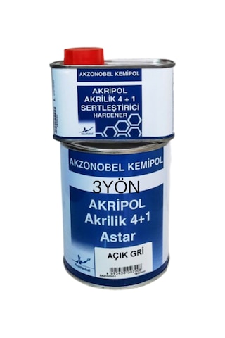 Akzonobel 4+1 Akrilik Astar Açık G 1lt+ 250ml Sertleştirici Takım Tek Akrilik Astar