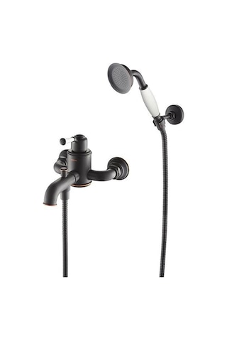 Bocchi Burlington 1004-0030-AB Banyo Bataryası Ve El Duşu Seti Antik Siyah