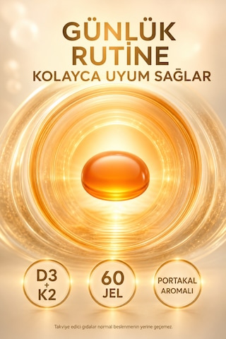 Y'our Gummie D3 K2 Vitamini Gummies Portakal Aromalı 60 Gummies