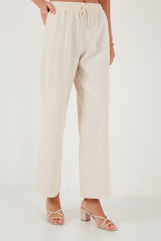 Lela % 100 Pamuklu Bol Paça Regular Fit Bayan Pantolon 673Py2008 Bej
