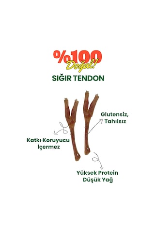 Havhav 2 Adet Sığır Tendon Çiğneme Çubuğu Köpek Ödülü