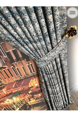 Fon Perde Taç Marka Dipro Desen Jakarlı Ultra Gramajlı