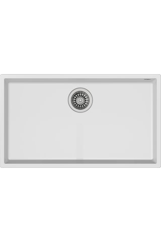 Teka Square 72.40 Tg Tek Hazneli Tezgahaltı Tegranite Eviye - Arctic White - 115230019