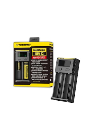 Nitecore NEW İ2 Kablolu Pil Şarj Cihazı + Efest IMR18650 2500 mAh Pil + Orion 1865 Pil Kutusu
