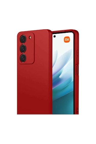 Xiaomi Redmi 15 4g Kılıf Biye Yumuşak Silikon Case Kırmızı