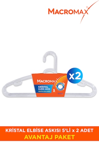Kristal Elbise Askısı 5x2 10 Adet