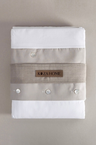 Koza Home Dave Gri Sedef Düğmeli Çift Kişilik Nevresim Takımı 200x220 4 Yas Gri