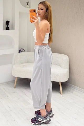 Fiolin Soft Touch Modal Kumaş Şalvar Pantolon gri