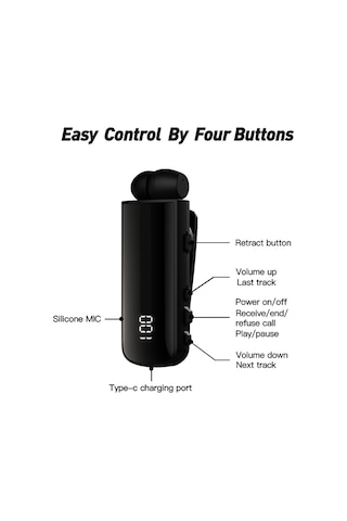 Fineblue F901 Sürüş Ve Binicilik İçin Su Geçirmez Yaka Kulaklığı Siyah