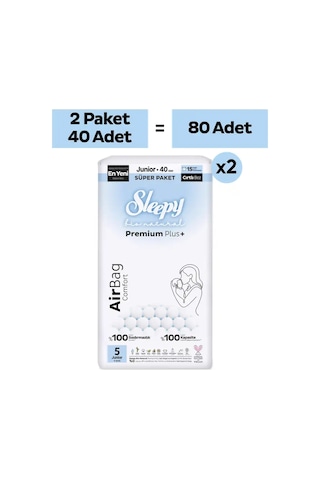 Sleepy Bio Natural Premium Plus Airbag Comfort Avantaj Paketi Bebek Bezi 5 Numara Junior 80 Adet